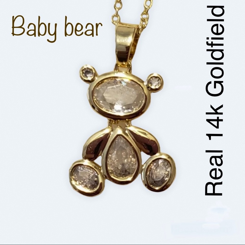 Baby bear 14k real Italian gold filled